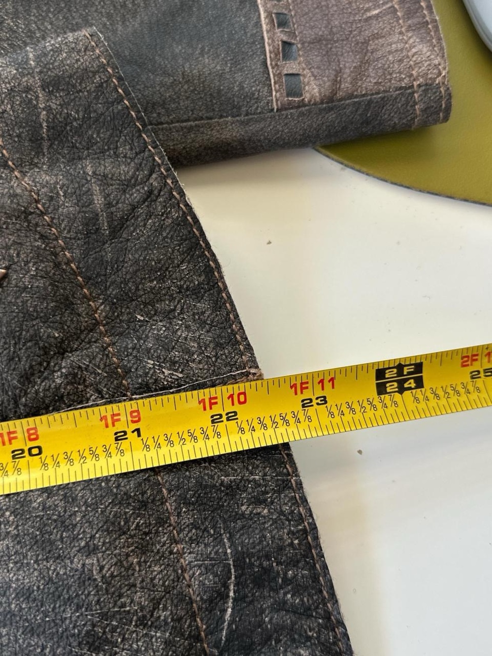 Rare/ unique Vintage 90s 100% Dark brown Leather jacket, size M - Picture 7 of 7